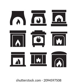 fireplace icon or logo isolated sign symbol vector illustration - Collection of high quality black style vector icons
