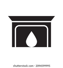 fireplace icon or logo isolated sign symbol vector illustration - high quality black style vector icons
