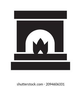 fireplace icon or logo isolated sign symbol vector illustration - high quality black style vector icons
