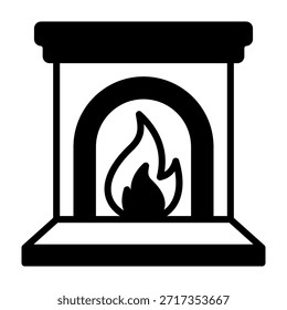 Icono de chimenea Ilustración vectorial mixta