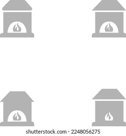 fireplace icon on a white background, vector illustration