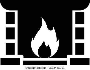 Fireplace icon. outdoor fireplace icon.vector illustration. design in trendystyle
