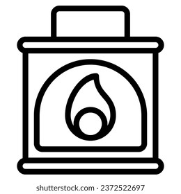 fireplace icon with outline style and pixel perfect base. Suitable for website design, logo, app and UI. Based on the size of the icon in general, so it can be reduced.