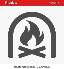 Fireplace Icon. Professional, pixel perfect icons optimized for both large and small resolutions. EPS 8 format.