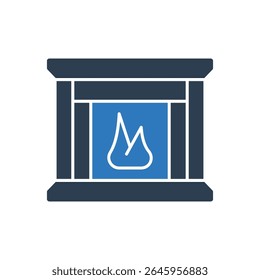 Fireplace Icon Sign Symbol Vector