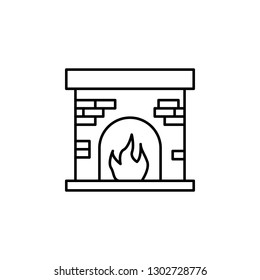 fireplace icon. Signs and symbols can be used for web, logo, mobile app, UI, UX