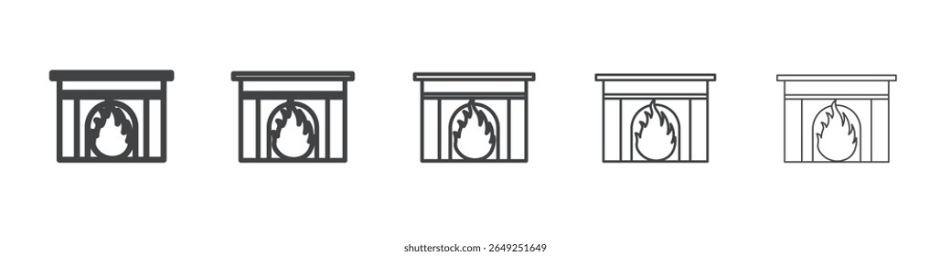 fireplace icon simple illustration collection symbol