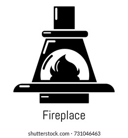 Fireplace icon. Simple illustration of fireplace vector icon for web