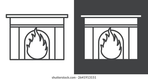 fireplace icon symbol illustration logo