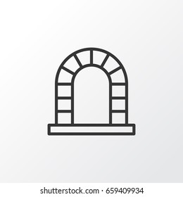 Fireplace Icon Symbol. Premium Quality Isolated Arch Element In Trendy Style.