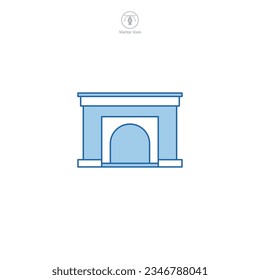 Icono de chimenea ilustración vectorial aislada en fondo blanco