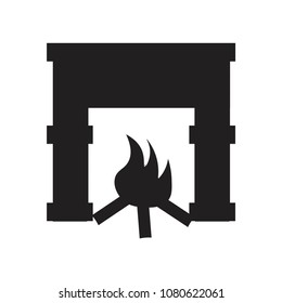 fireplace icon vector