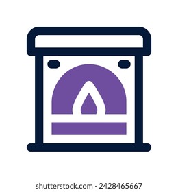icono de la chimenea. icono de tono dual vectorial para su sitio web, móvil, presentación y diseño de logotipo.