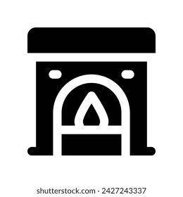 fireplace icon. vector glyph icon for your website, mobile, presentation, and logo design.