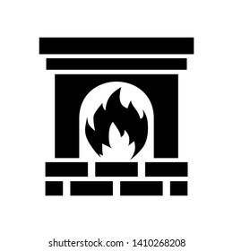 Fireplace icon vector illustration design template - Vector