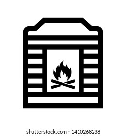 Fireplace icon vector illustration design template - Vector
