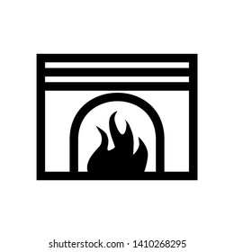Fireplace icon vector illustration design template - Vector