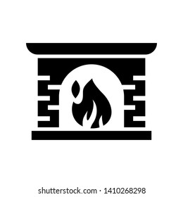 Fireplace icon vector illustration design template - Vector