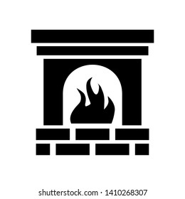 Fireplace icon vector illustration design template - Vector