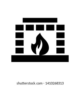 Fireplace icon vector illustration design template - Vector