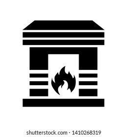 Fireplace icon vector illustration design template - Vector