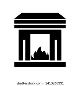 Fireplace icon vector illustration design template - Vector