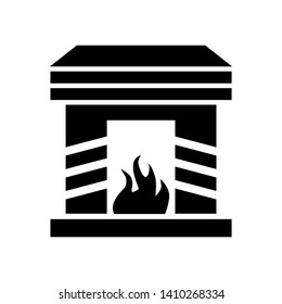 Fireplace icon vector illustration design template - Vector