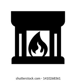 Fireplace icon vector illustration design template - Vector