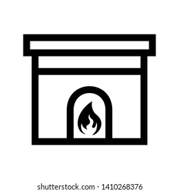 Fireplace icon vector illustration design template - Vector