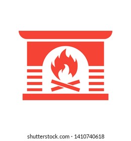Fireplace icon vector illustration design template - Vector