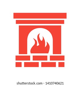Fireplace icon vector illustration design template - Vector