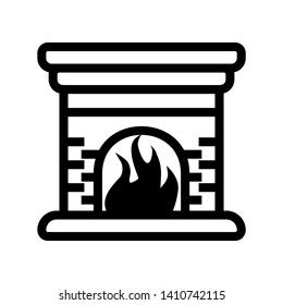 Fireplace icon vector illustration design template - Vector