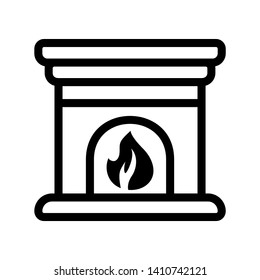 Fireplace icon vector illustration design template - Vector