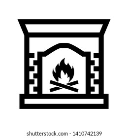 Fireplace icon vector illustration design template - Vector