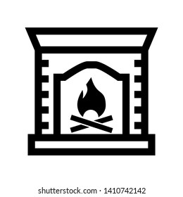 Fireplace icon vector illustration design template - Vector