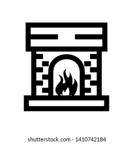 Fireplace icon vector illustration design template - Vector
