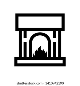 Fireplace icon vector illustration design template - Vector