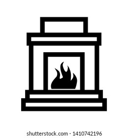Fireplace icon vector illustration design template - Vector