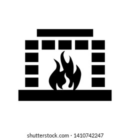 Fireplace icon vector illustration design template - Vector