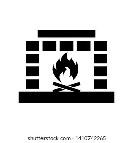 Fireplace icon vector illustration design template - Vector