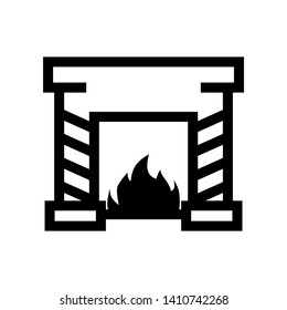 Fireplace icon vector illustration design template - Vector