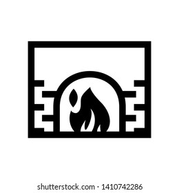 Fireplace icon vector illustration design template - Vector