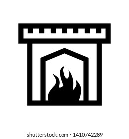 Fireplace icon vector illustration design template - Vector