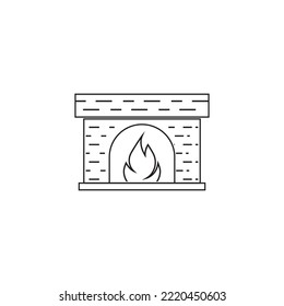 Kamin-Symbol, Vektorgrafik-Symbol-Design