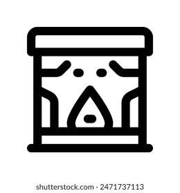 fireplace icon. vector line icon for your website, mobile, presentation, and logo design.