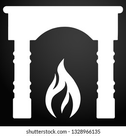 Fireplace Icon Vector. Simple icon. EPS10 vector.