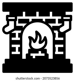 icono de chimenea para sitio web, aplicación, impresión, documento, diseño de afiches, etc.