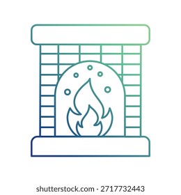 Icono de chimenea con fondo blanco Vector Ilustración de stock