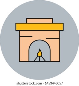 Fireplace icon for your project
