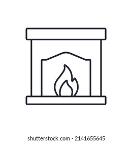 Fireplace icons  symbol vector elements for infographic web